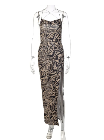 Backless split dress - Image 4